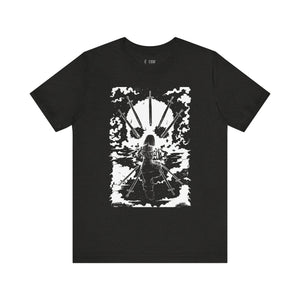 'NINE OF PENTACLES' SHADOW LIGHT TAROT CARD ART ON UNISEX JERSEY TEE