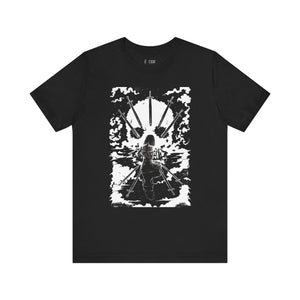 'NINE OF PENTACLES' SHADOW LIGHT TAROT CARD ART ON UNISEX JERSEY TEE