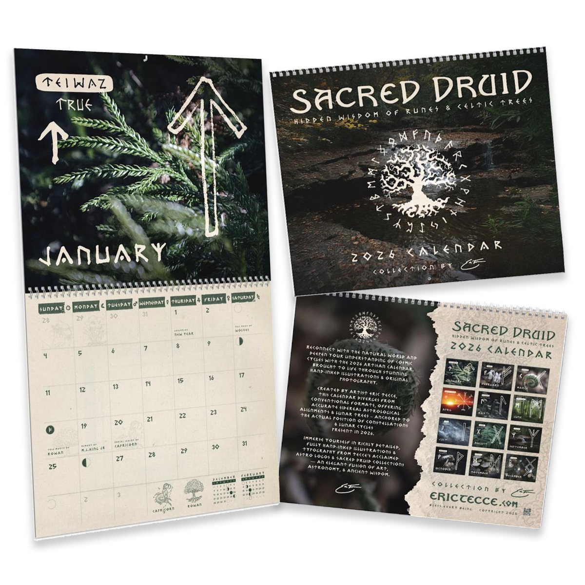 'Sacred Druid' 2026 Artisan Calendar - Rune Edition