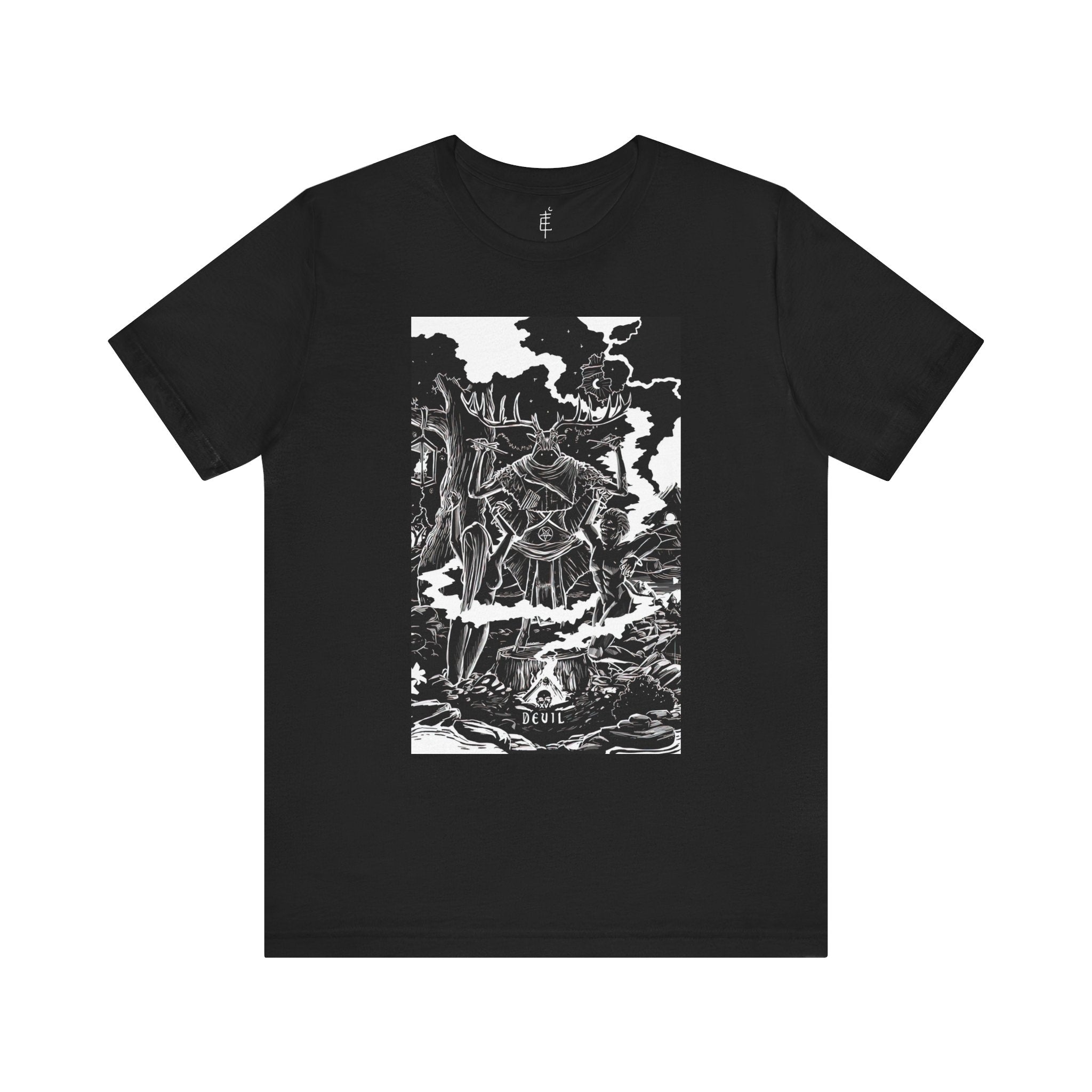 'The Devil Tarot Card' Illustration Unisex Jersey T-Shirt