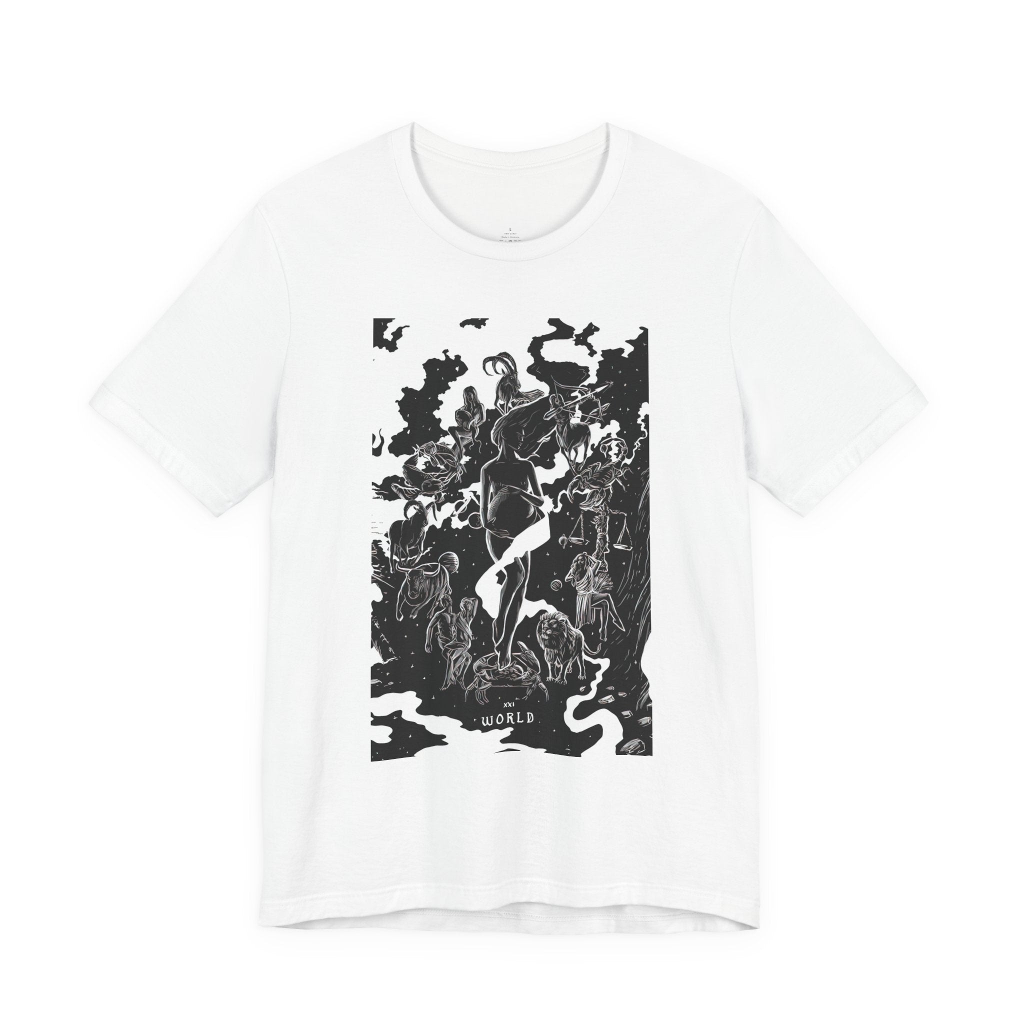 'The World Tarot Card' Illustration Unisex Jersey T-Shirt