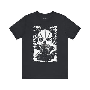 'NINE OF PENTACLES' SHADOW LIGHT TAROT CARD ART ON UNISEX JERSEY TEE