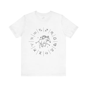 'Aries Wheel' Unisex Jersey Tee