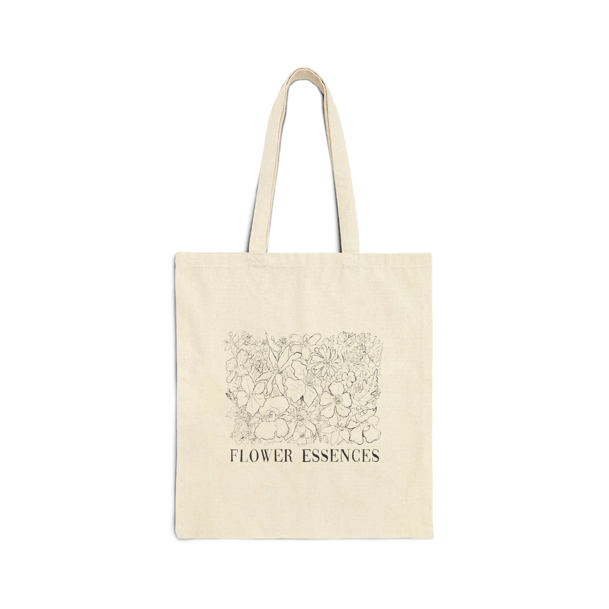 'Flower Essences' Cotton Canvas Tote Bag