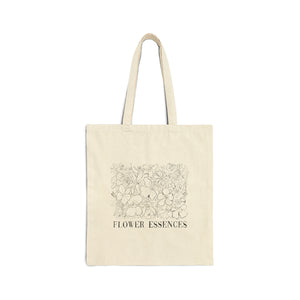 'Flower Essences' Cotton Canvas Tote Bag
