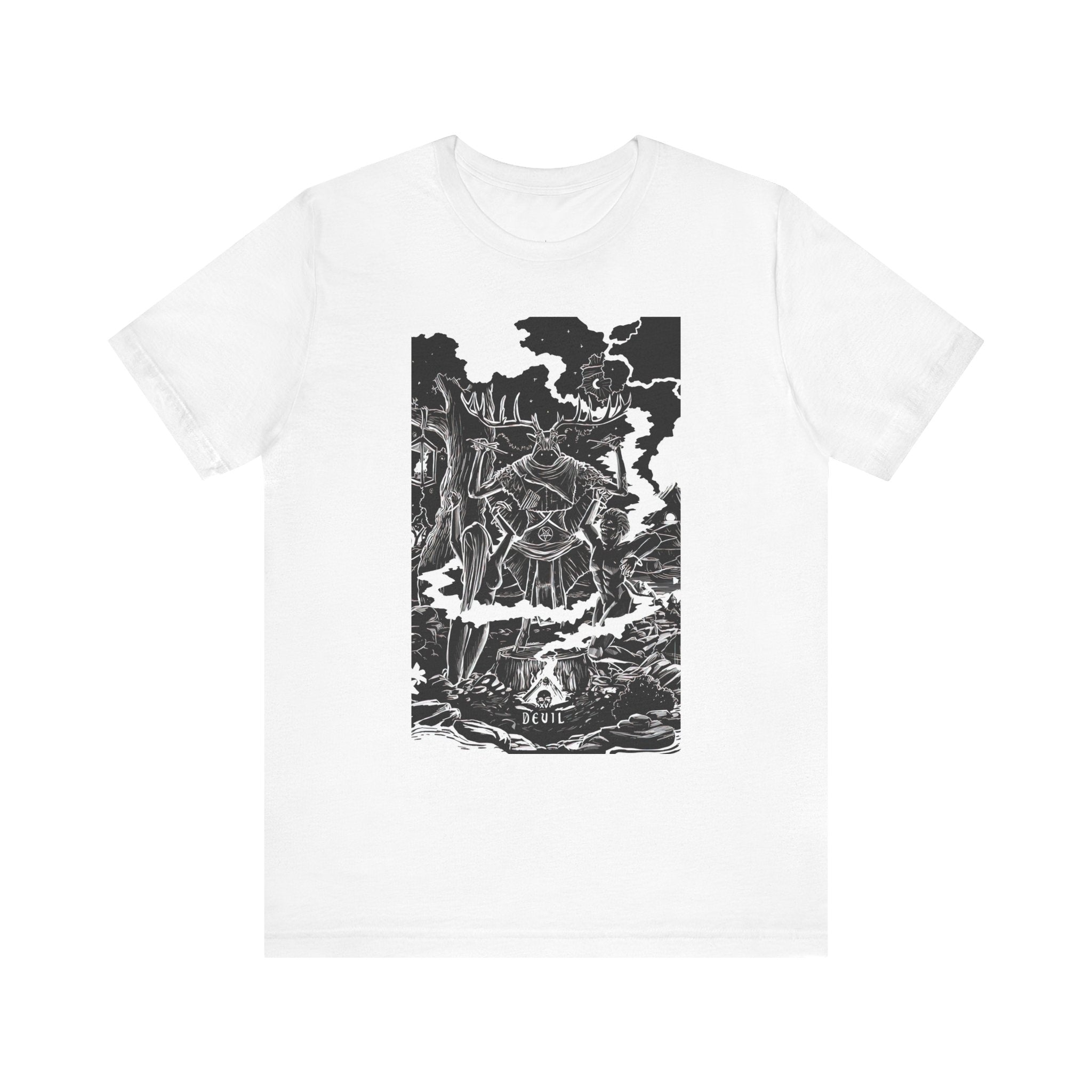 'The Devil Tarot Card' Illustration Unisex Jersey T-Shirt