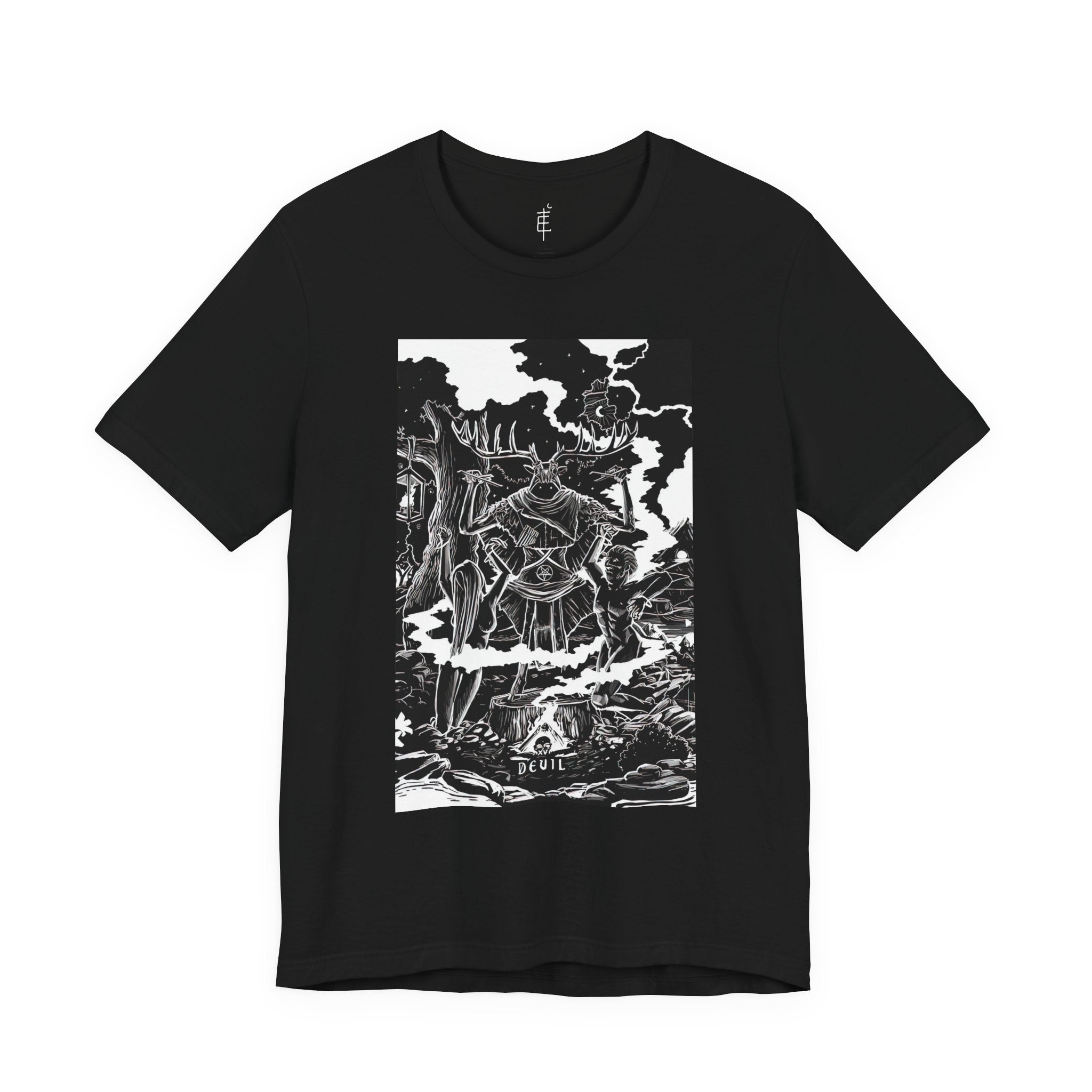 'The Devil Tarot Card' Illustration Unisex Jersey T-Shirt