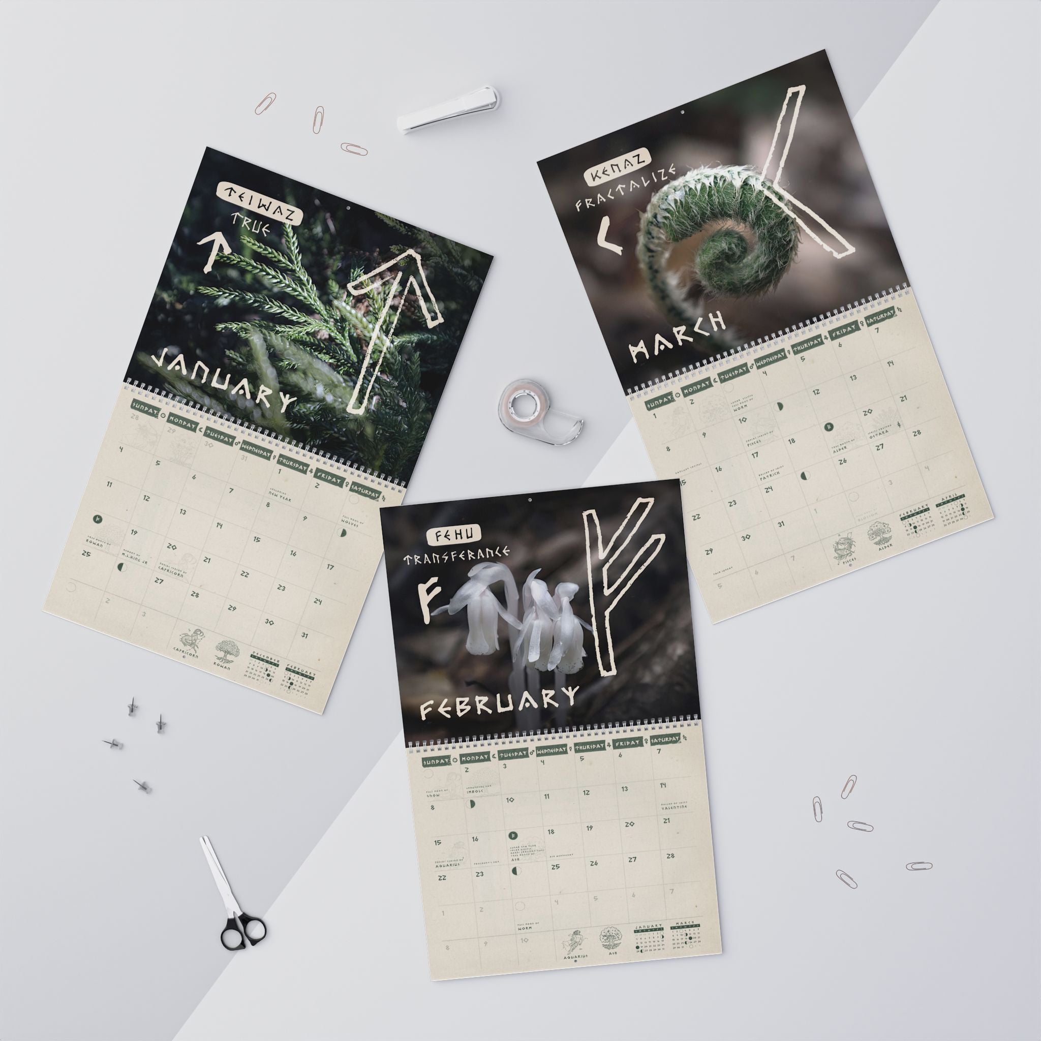 'Sacred Druid' 2026 Artisan Calendar - Rune Edition