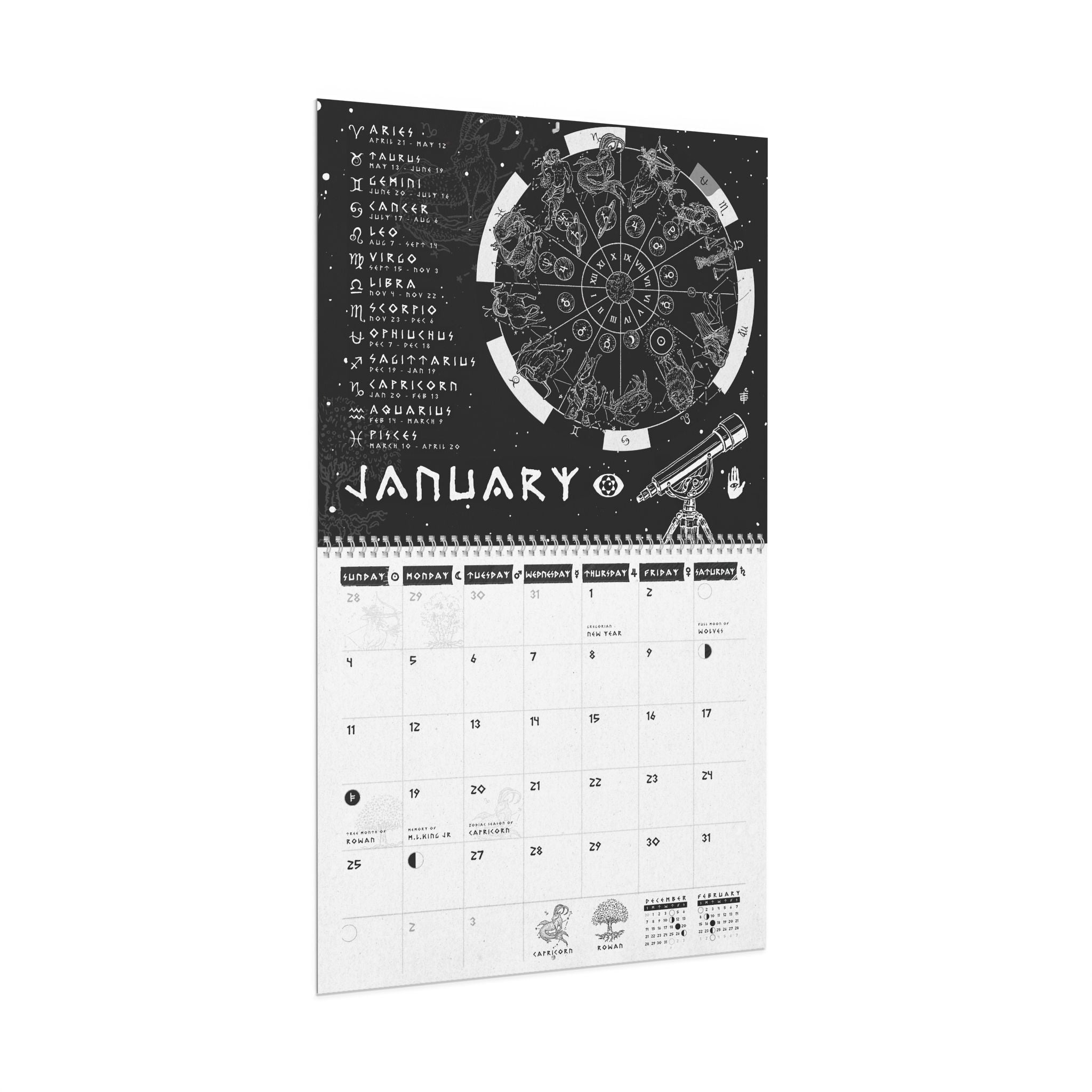'Esoterica 2026' Sidereal & Lunar Tree Artisan Calendar