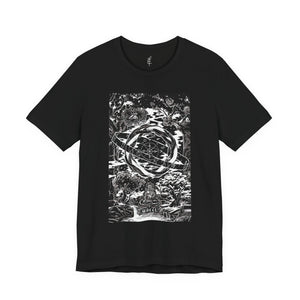 'The Wheel Tarot Card' Illustration Unisex Jersey T-Shirt