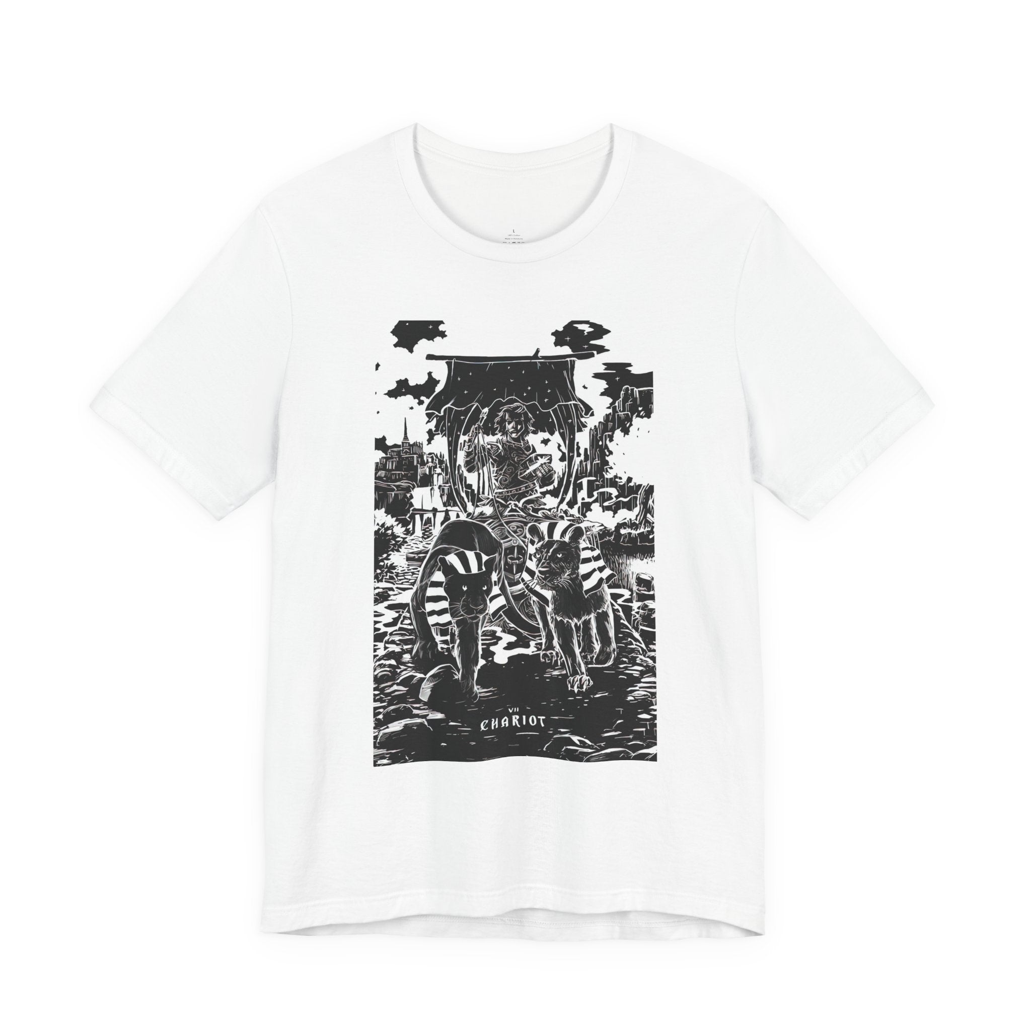 'The Chariot Tarot Card' Illustration Unisex Jersey T-Shirt