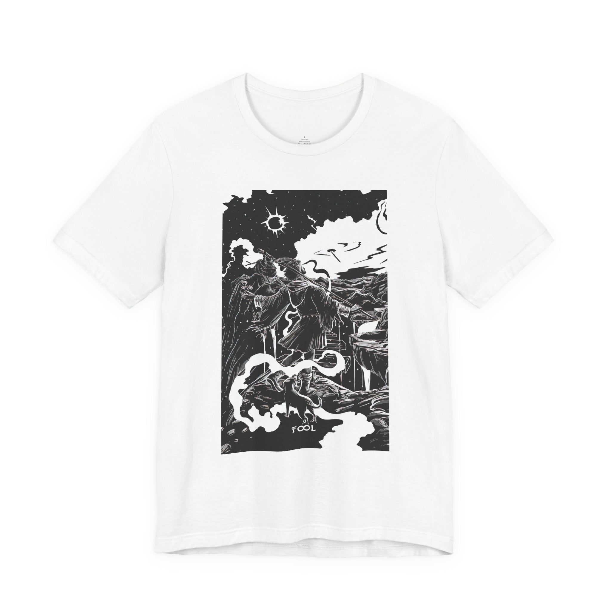 'The Fool Tarot Card' Illustration Unisex Jersey T-Shirt