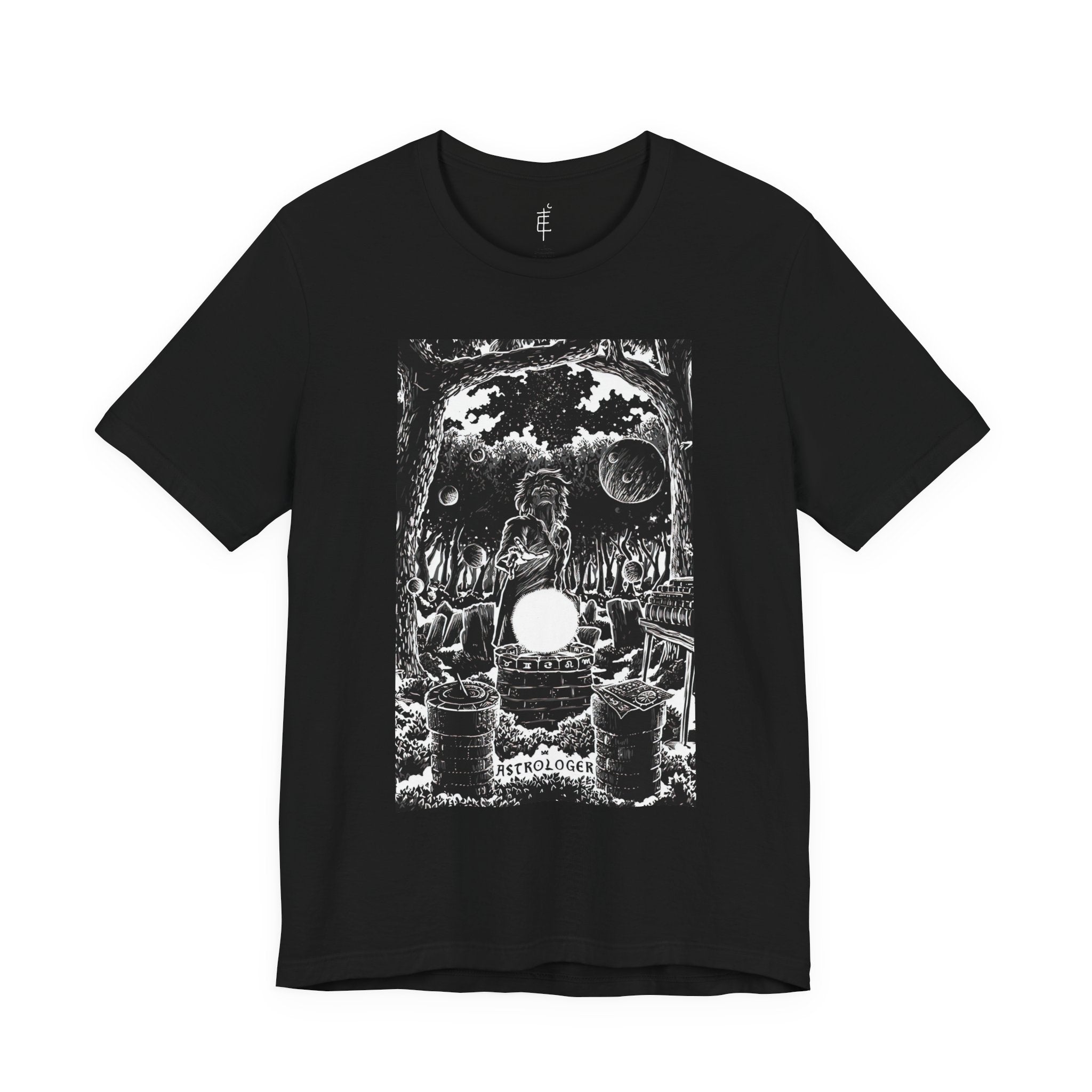 'The Astrologer Tarot Card' Illustration Unisex Jersey T-Shirt