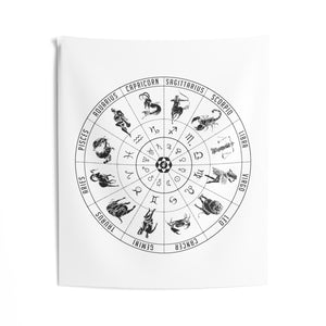 'Astrology Zodiacal Wheel' Indoor Wall Tapestry