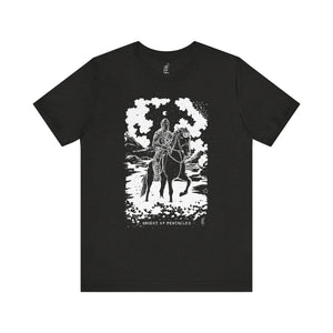 'Knight of Pentacles' Shadow Light Tarot Card Art on Unisex Jersey Tee