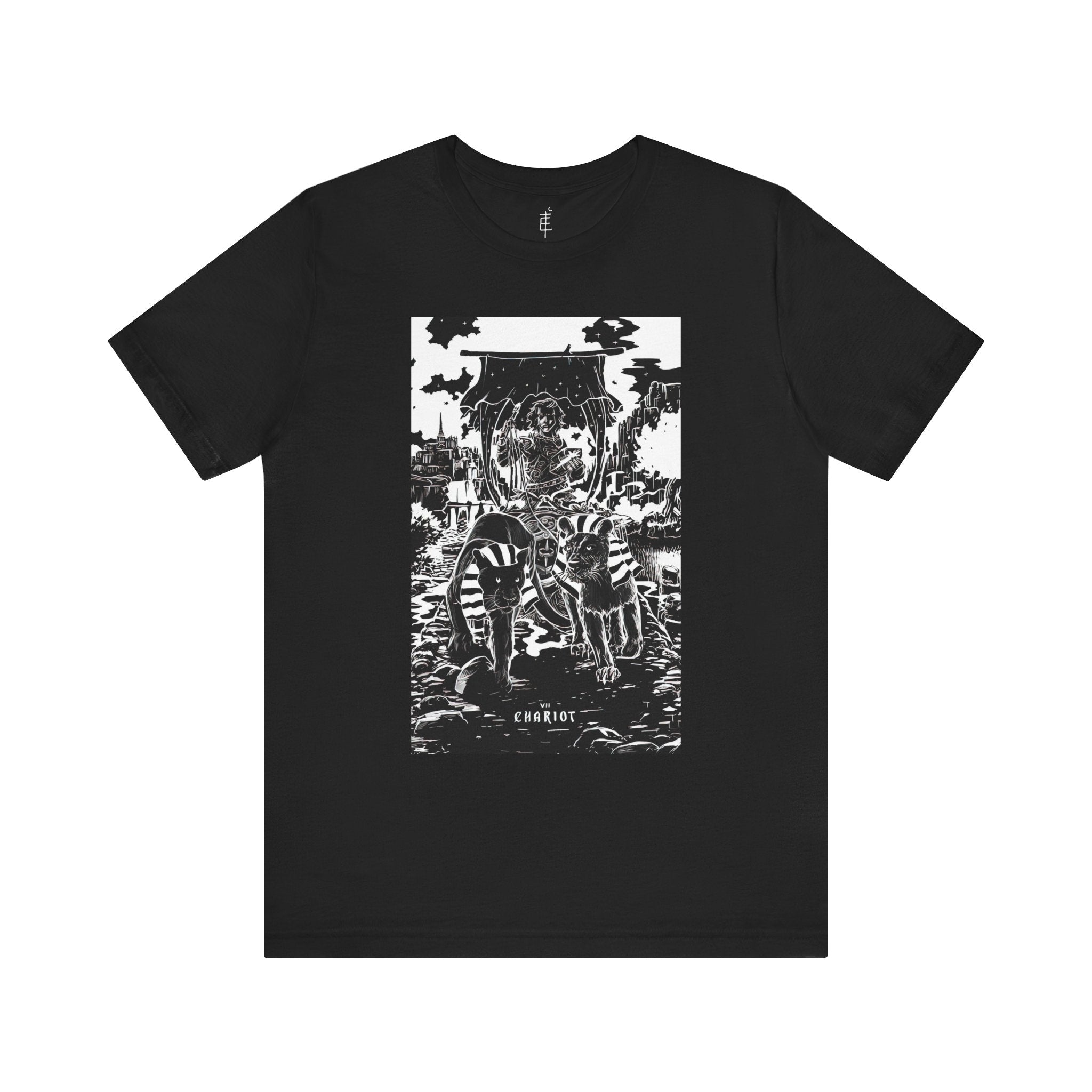 'The Chariot Tarot Card' Illustration Unisex Jersey T-Shirt