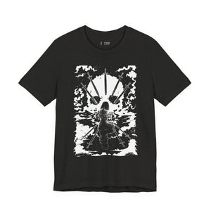 'NINE OF PENTACLES' SHADOW LIGHT TAROT CARD ART ON UNISEX JERSEY TEE