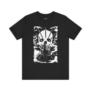'NINE OF PENTACLES' SHADOW LIGHT TAROT CARD ART ON UNISEX JERSEY TEE