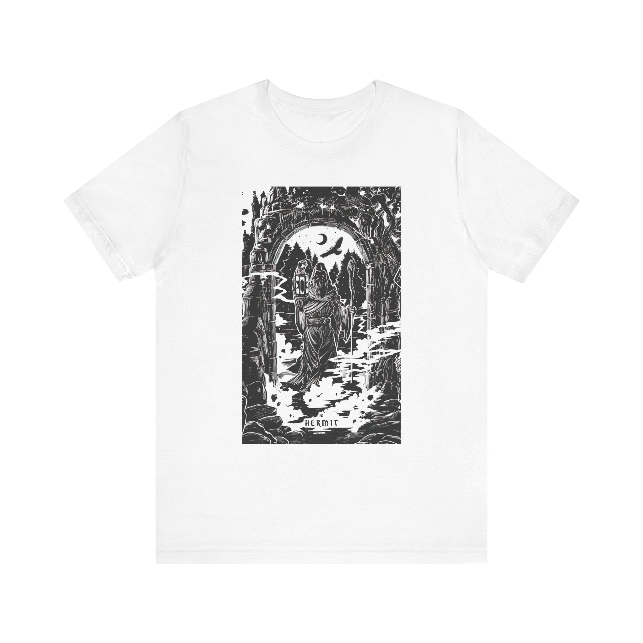 'The Hermit Tarot Card' Illustration Unisex Jersey T-Shirt