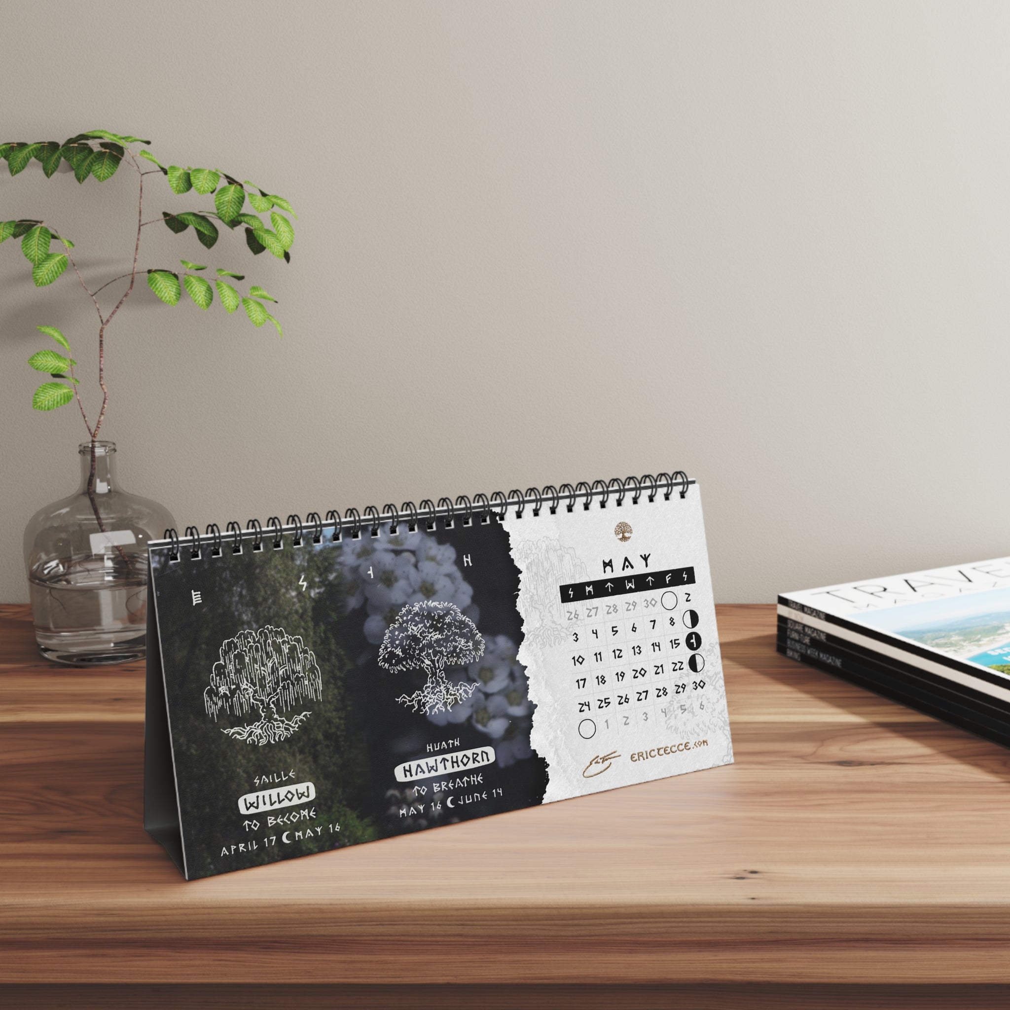 'Sacred Druid' 2026 Desktop Calendar