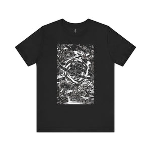 'The Wheel Tarot Card' Illustration Unisex Jersey T-Shirt