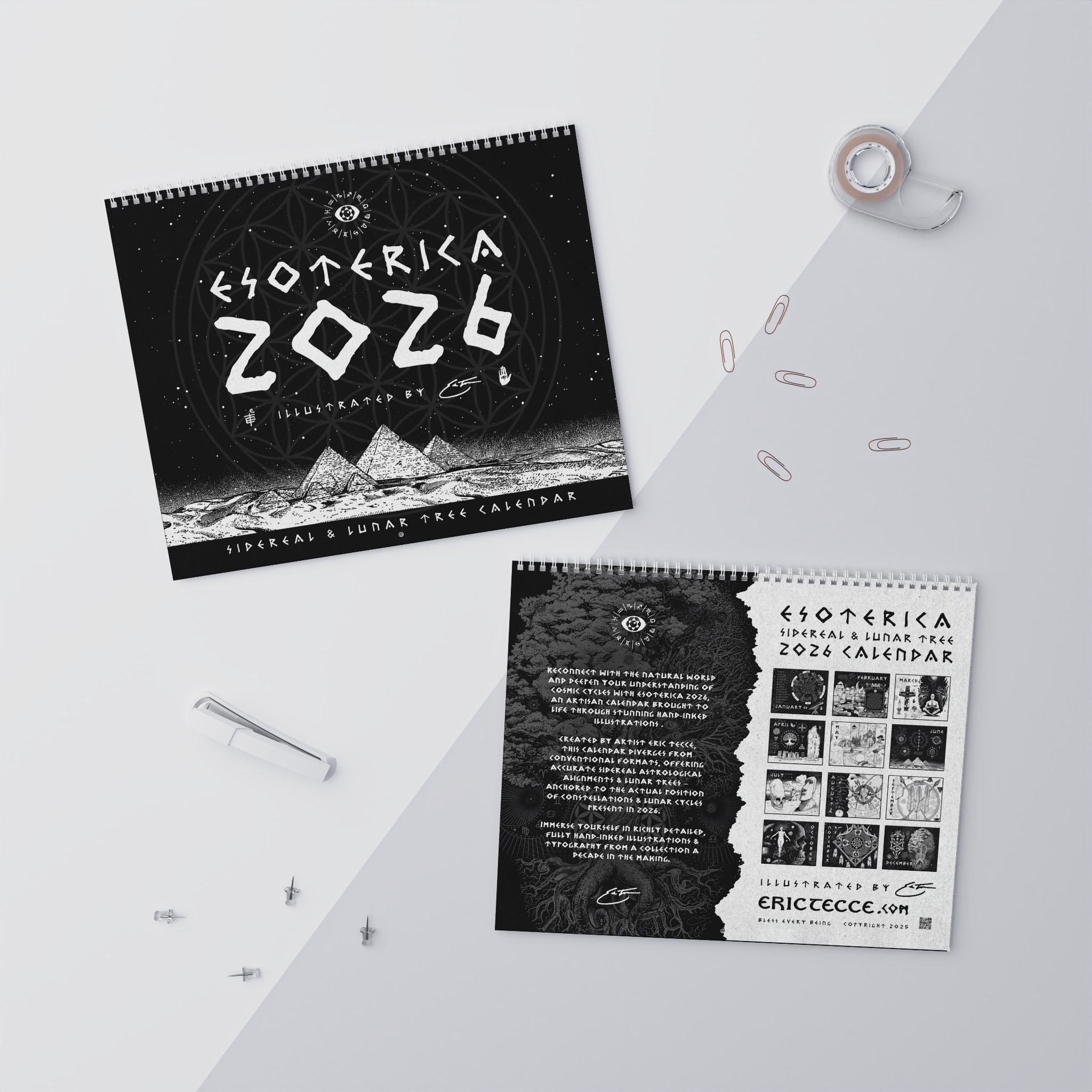 'Esoterica 2026' Sidereal & Lunar Tree Artisan Calendar
