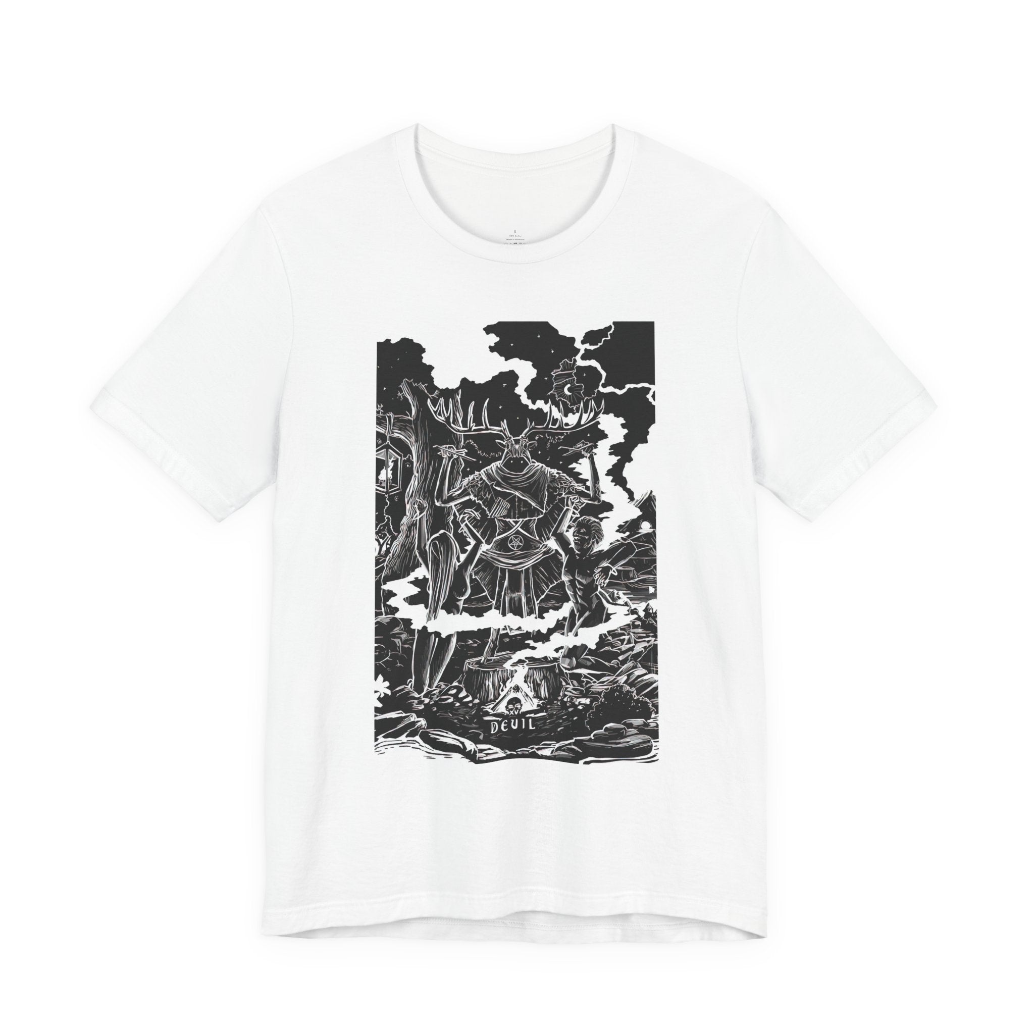 'The Devil Tarot Card' Illustration Unisex Jersey T-Shirt