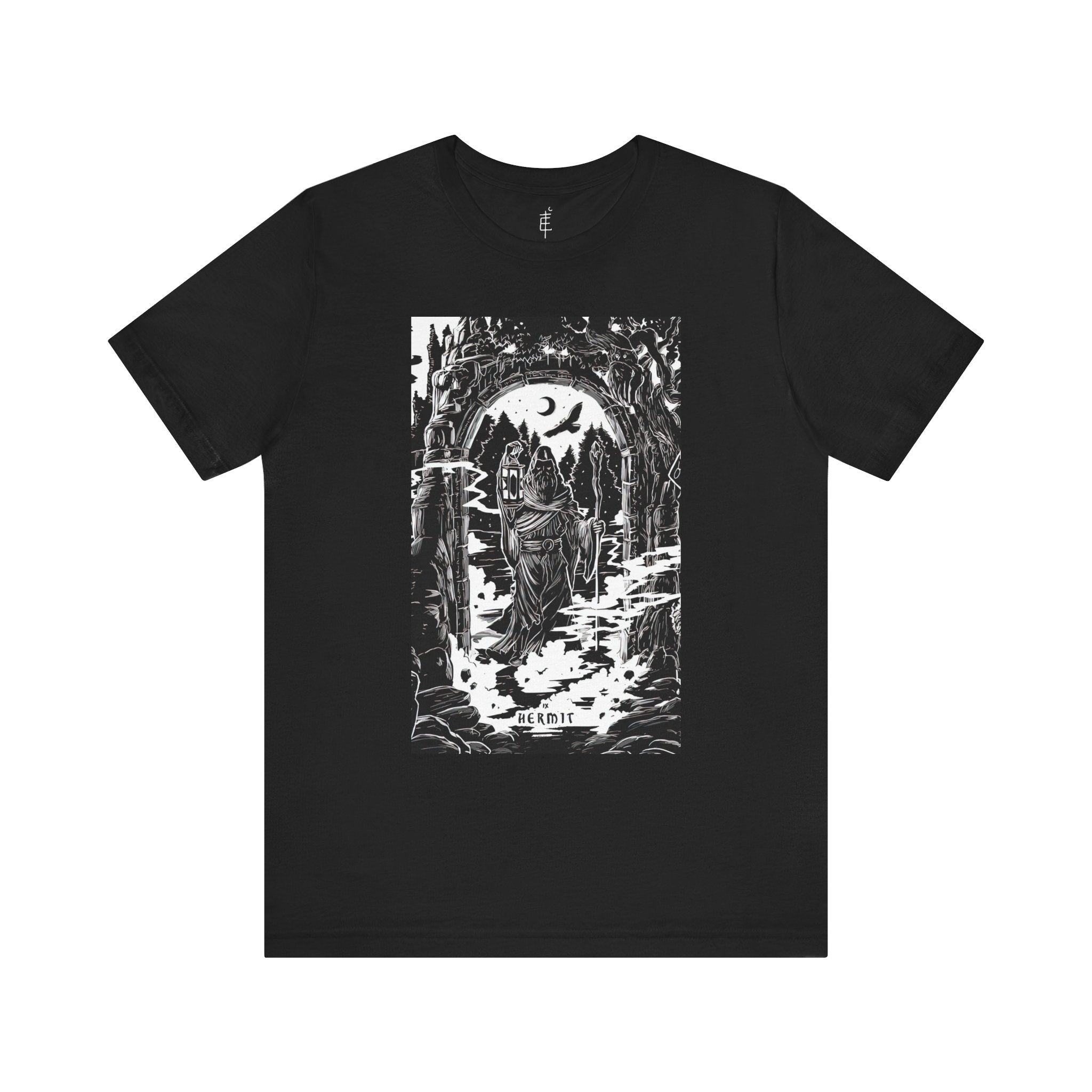 'The Hermit Tarot Card' Illustration Unisex Jersey T-Shirt