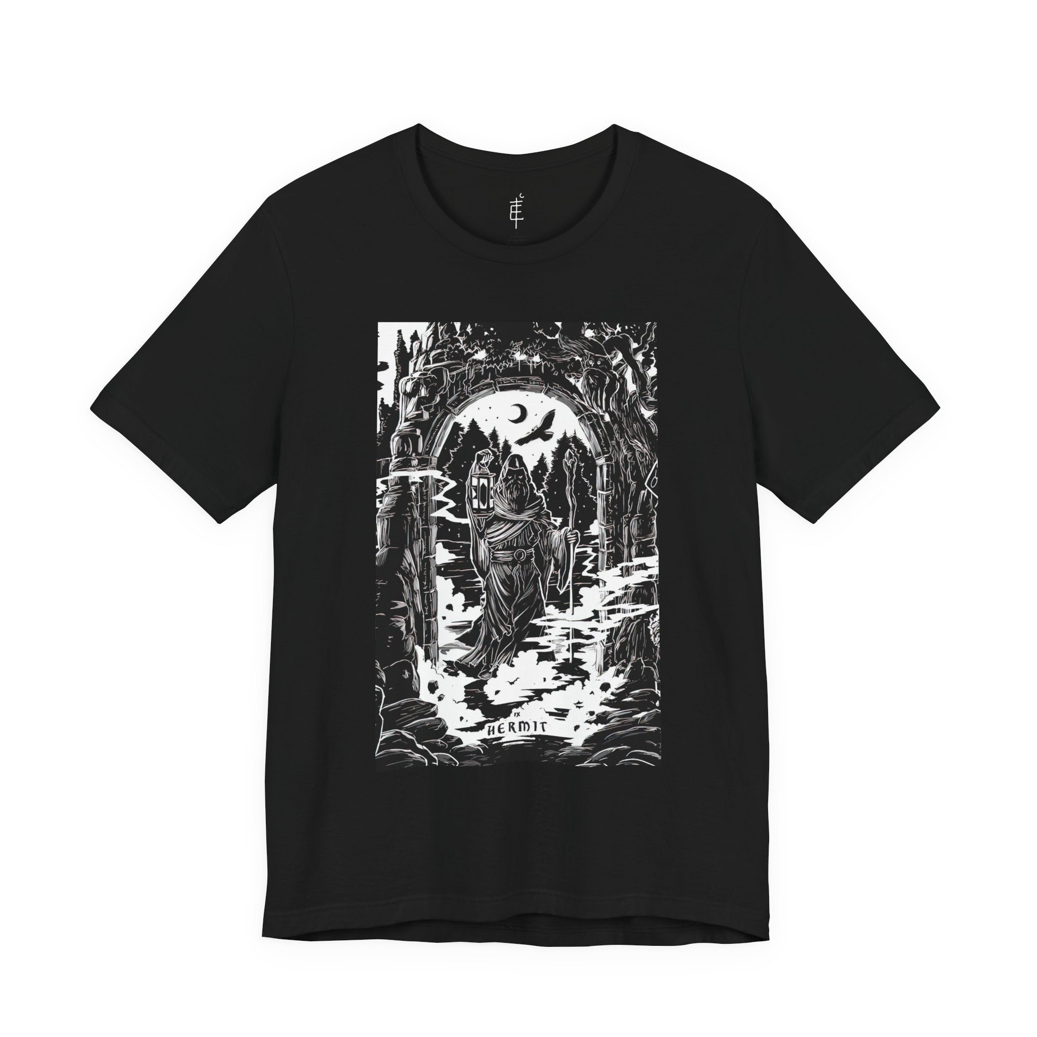 'The Hermit Tarot Card' Illustration Unisex Jersey T-Shirt