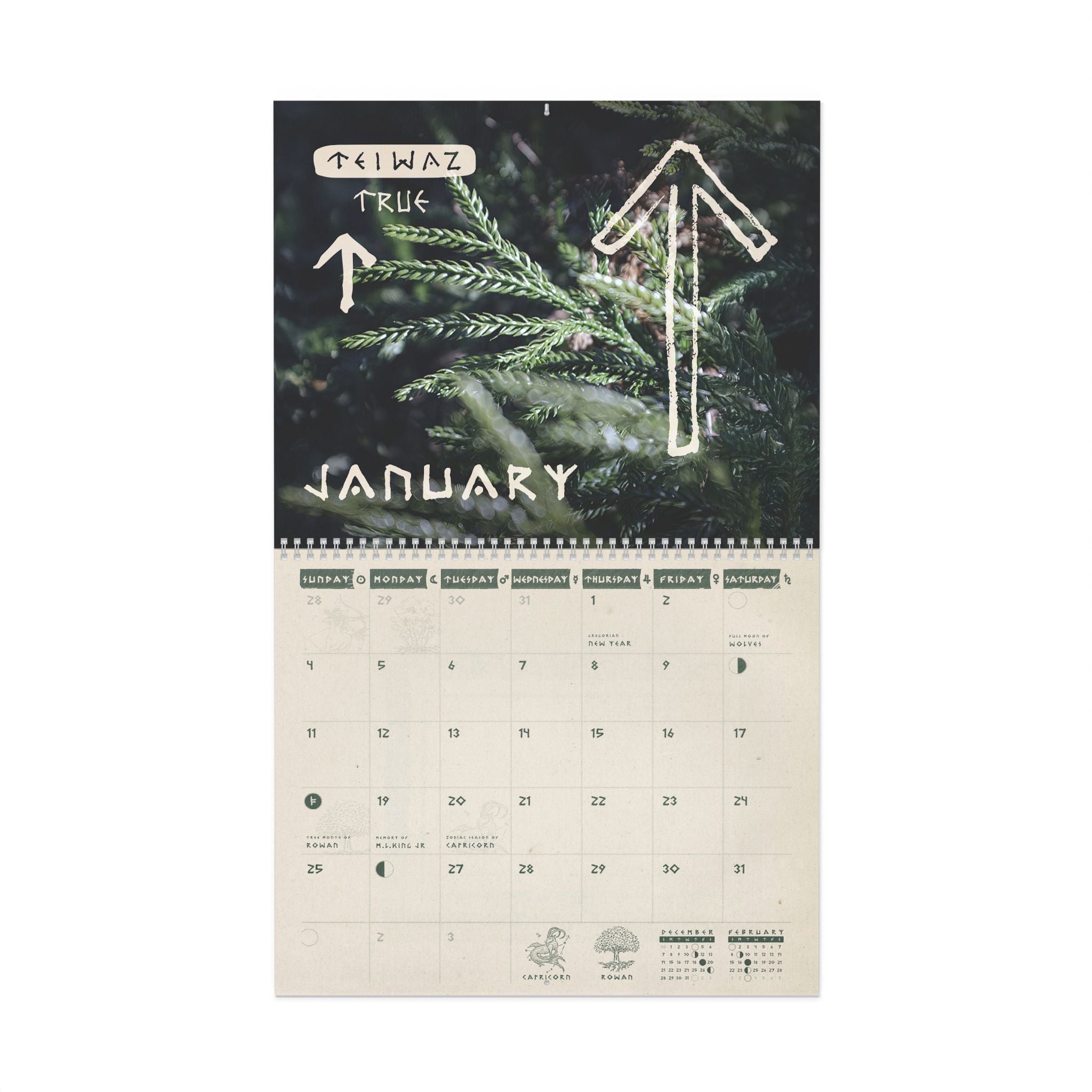 'Sacred Druid' 2026 Artisan Calendar - Rune Edition