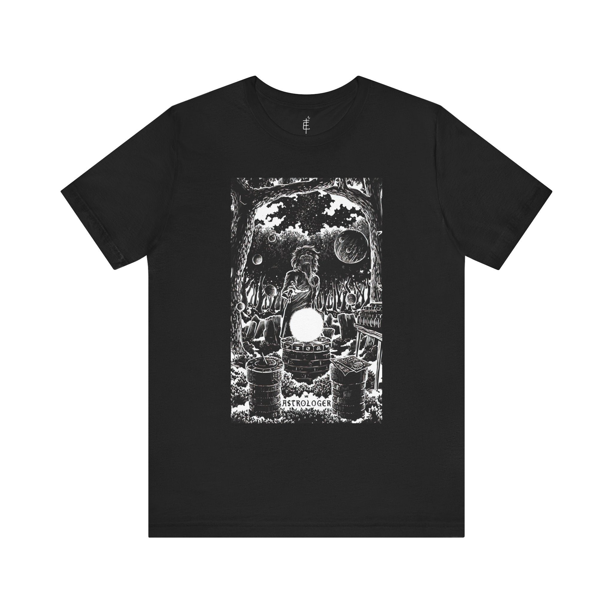 'The Astrologer Tarot Card' Illustration Unisex Jersey T-Shirt