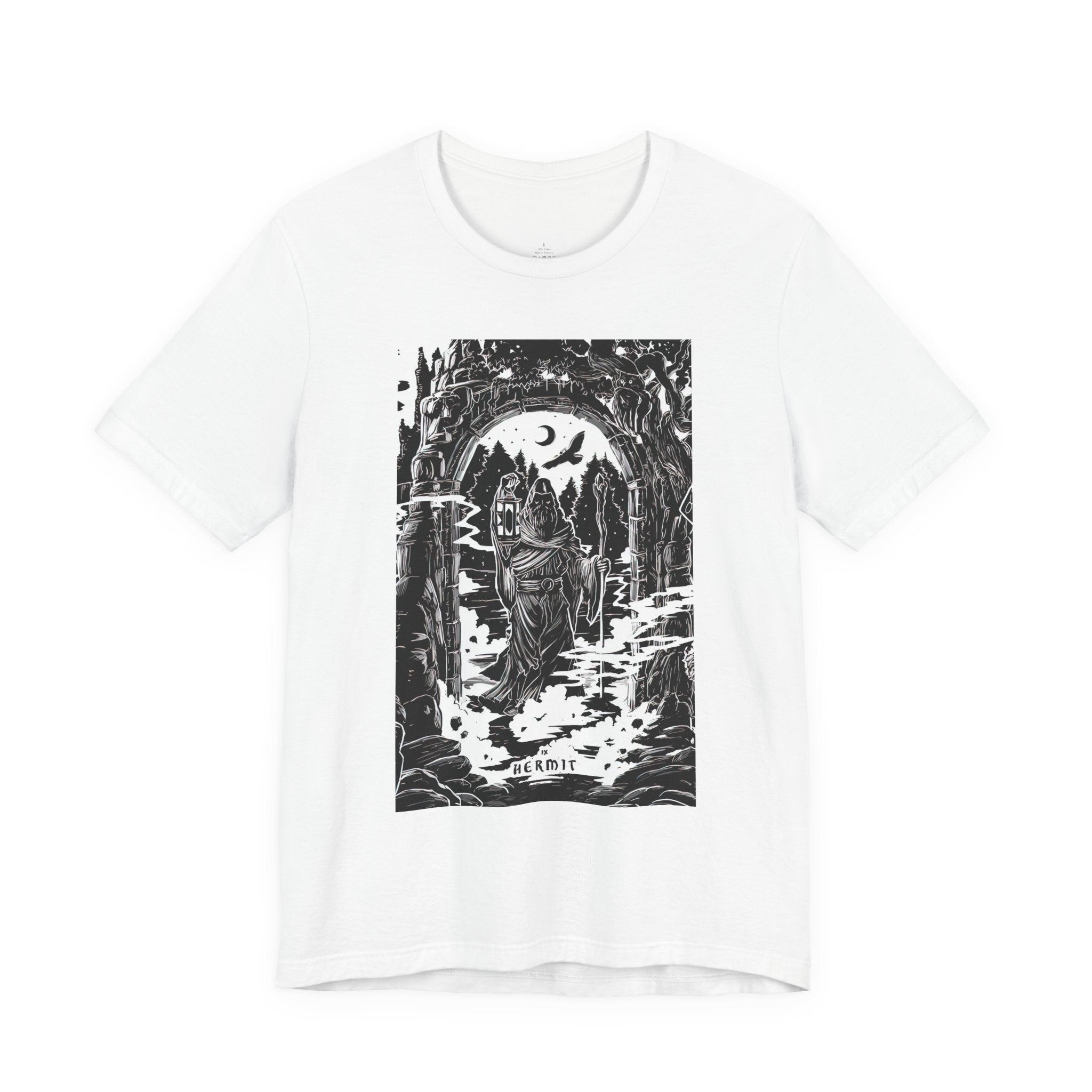 'The Hermit Tarot Card' Illustration Unisex Jersey T-Shirt
