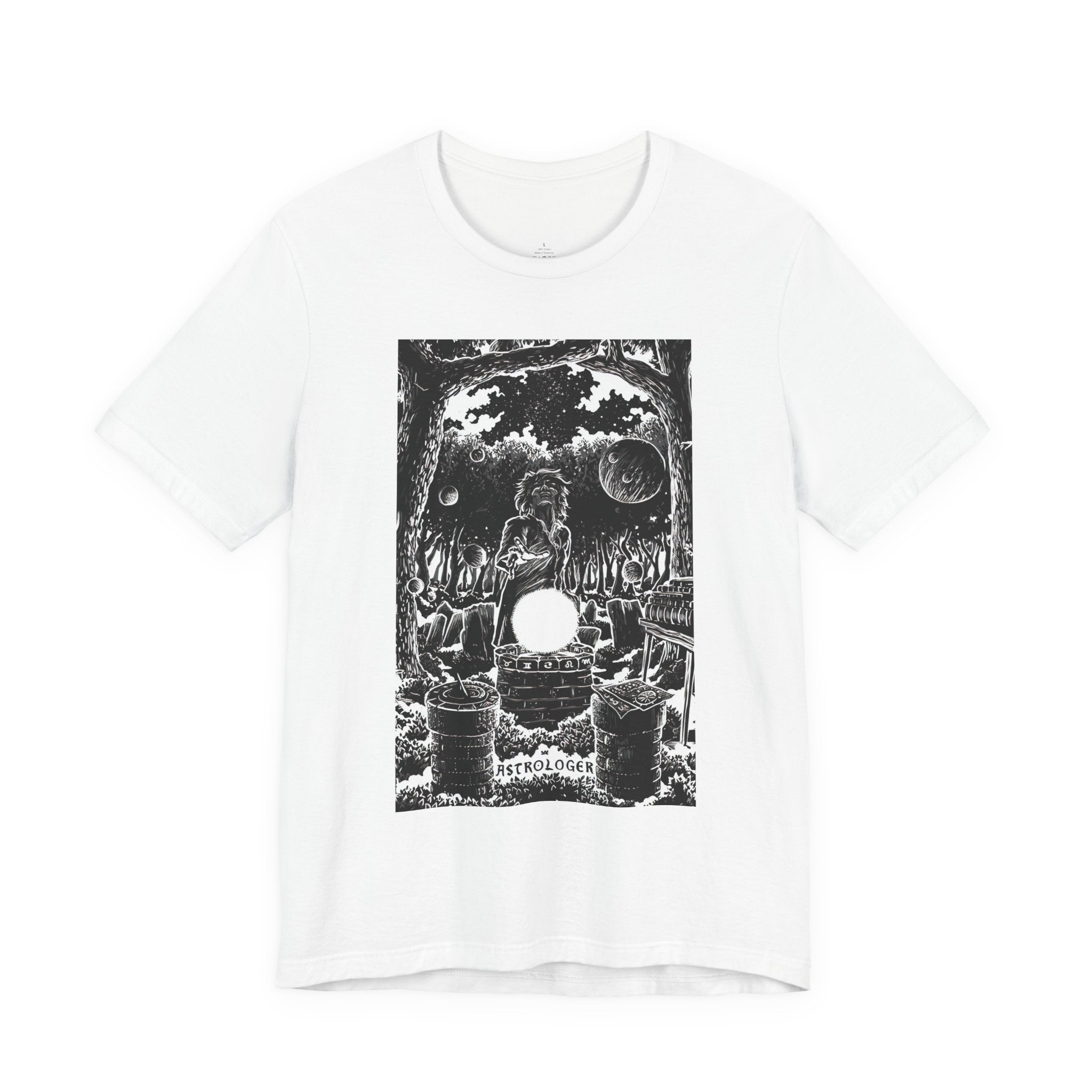 'The Astrologer Tarot Card' Illustration Unisex Jersey T-Shirt