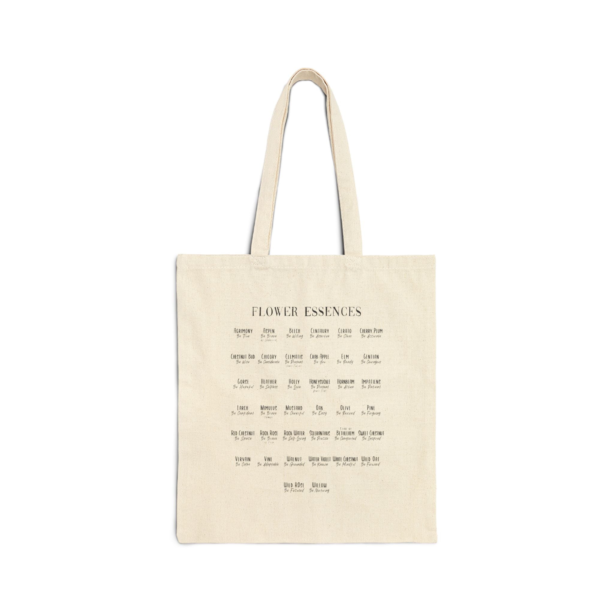 'Flower Essences' Cotton Canvas Tote Bag