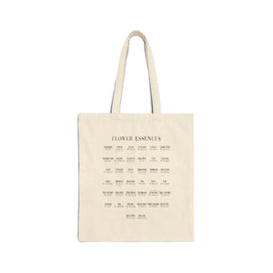'Flower Essences' Cotton Canvas Tote Bag