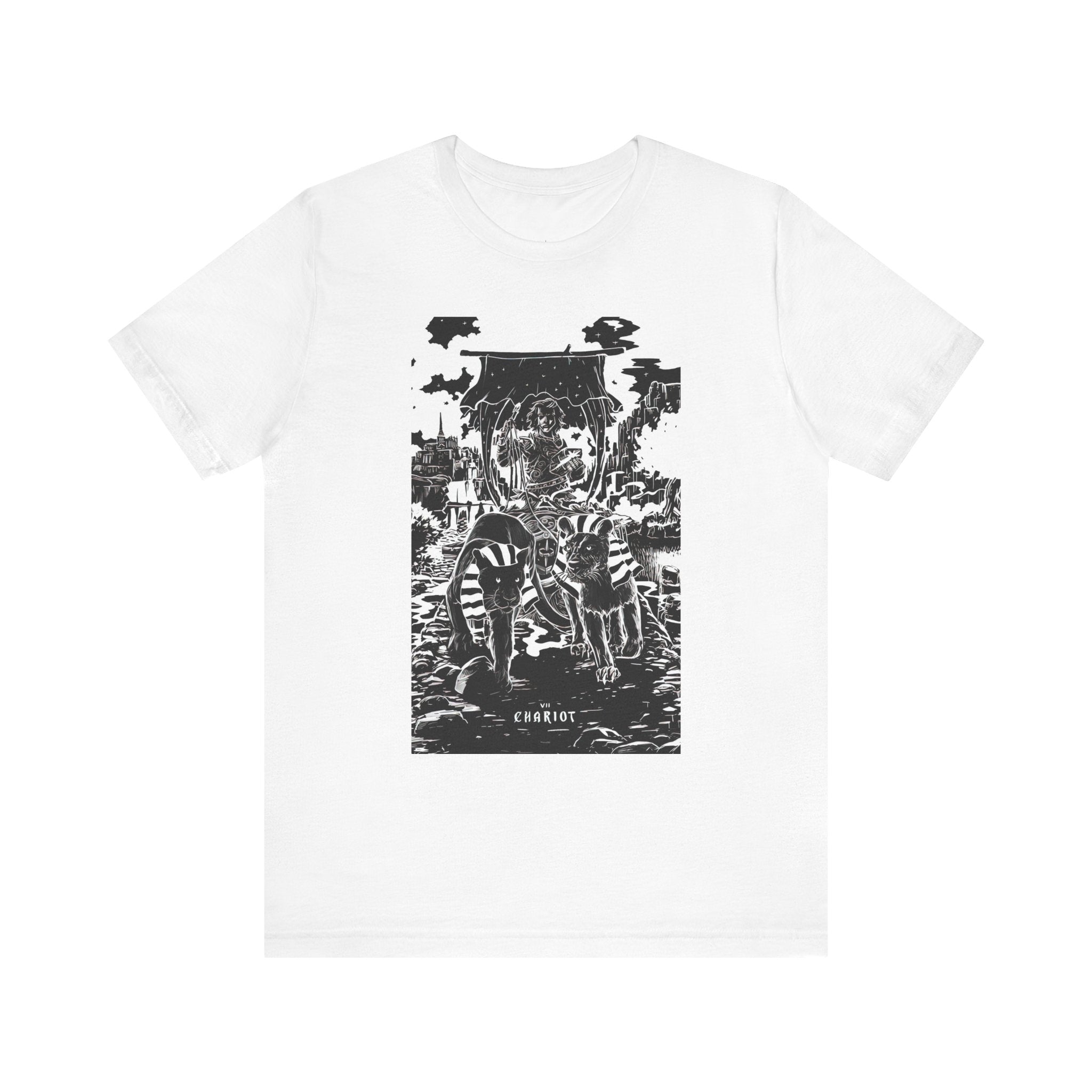 'The Chariot Tarot Card' Illustration Unisex Jersey T-Shirt