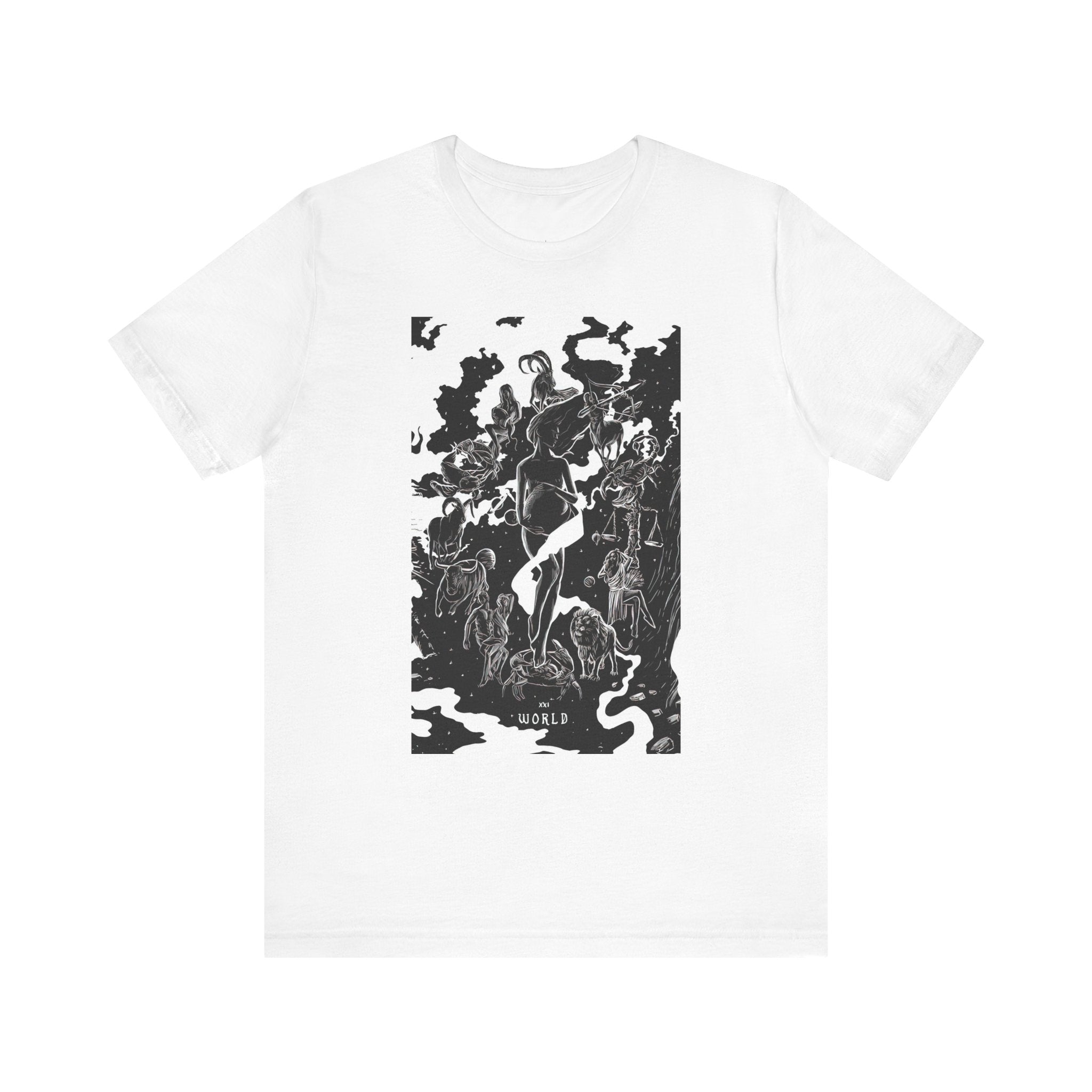 'The World Tarot Card' Illustration Unisex Jersey T-Shirt