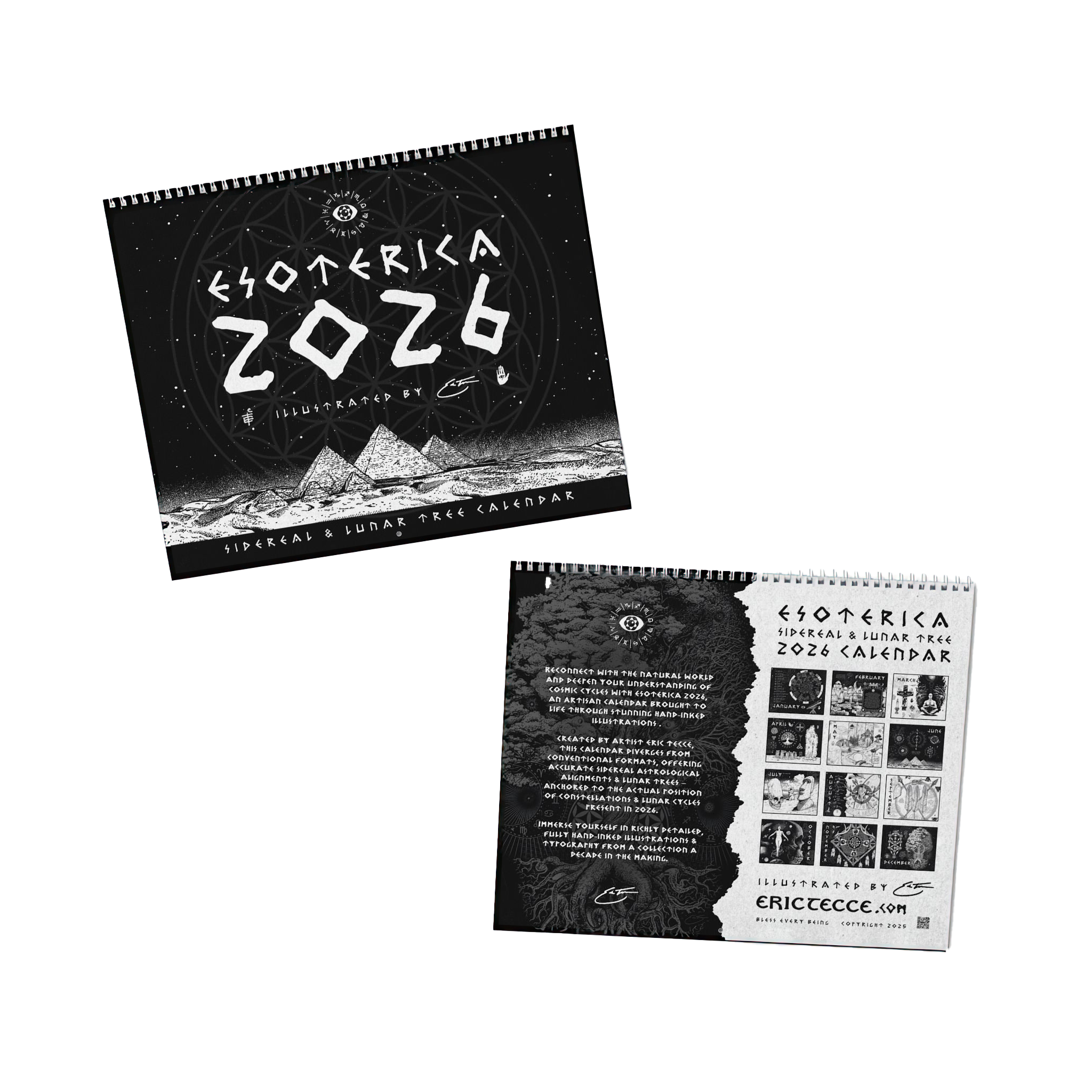 'Esoterica 2026' Sidereal & Lunar Tree Artisan Calendar
