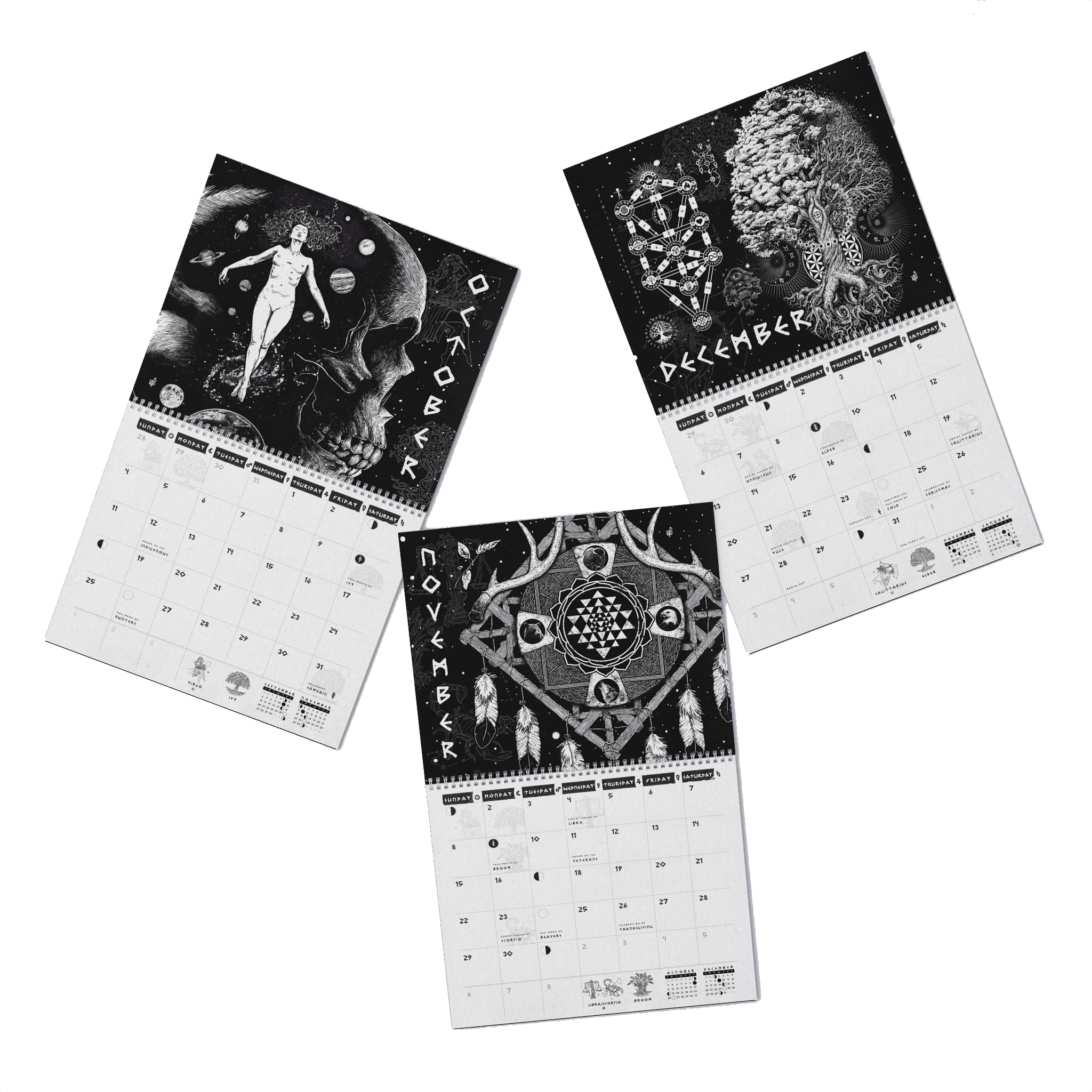 'Esoterica 2026' Sidereal & Lunar Tree Artisan Calendar