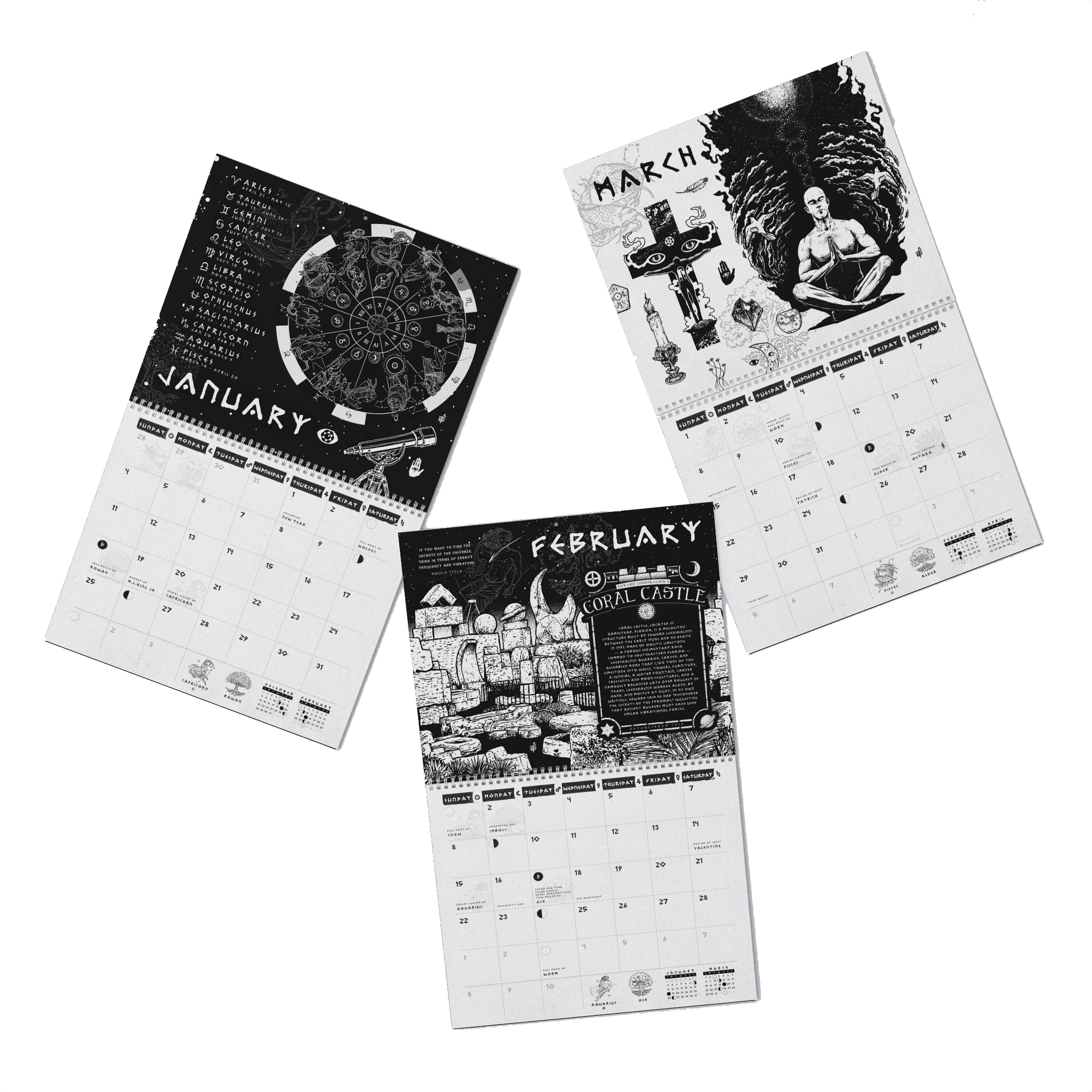 'Esoterica 2026' Sidereal & Lunar Tree Artisan Calendar
