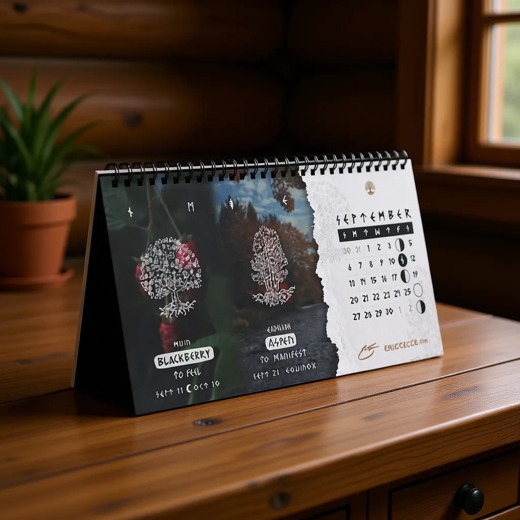'Sacred Druid' 2026 Desktop Calendar