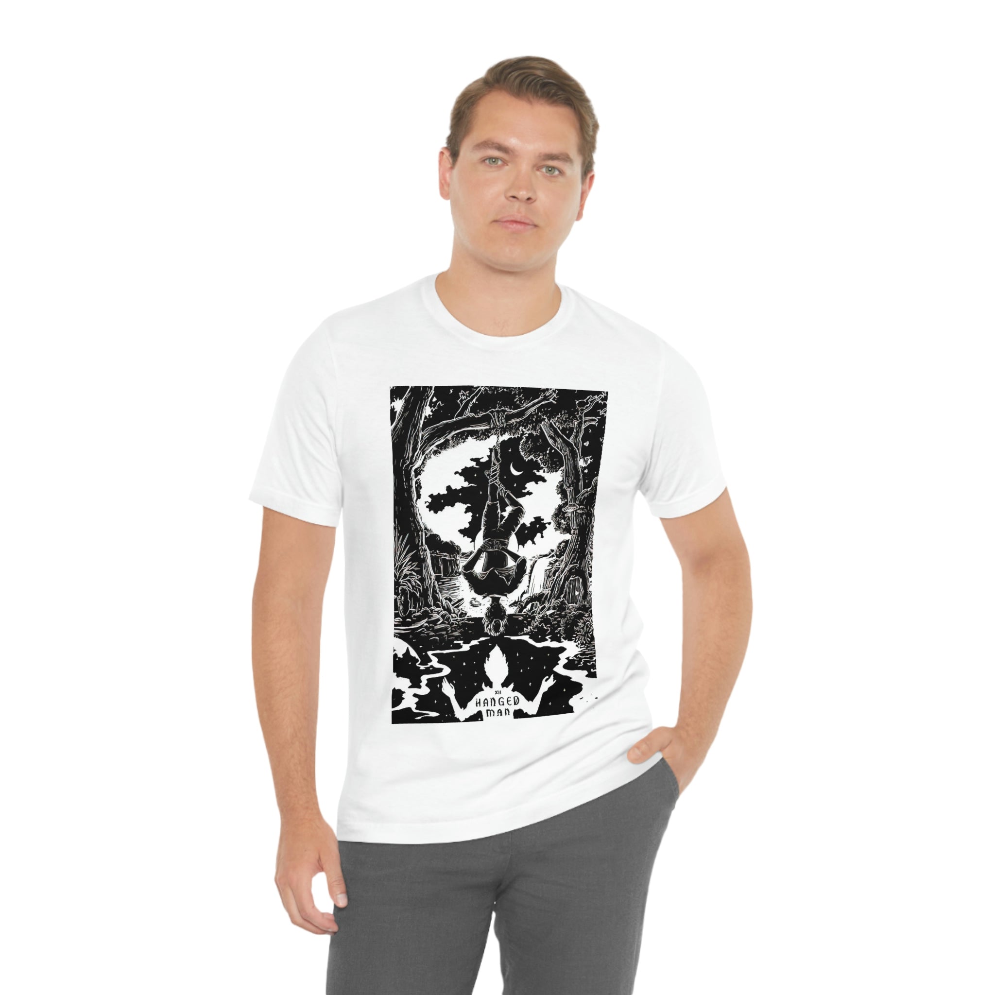 'The Hanged Man Tarot Card' Illustration Unisex Jersey T-Shirt