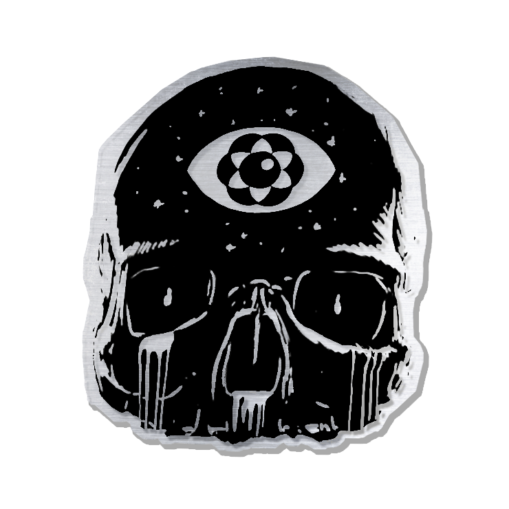 Third Eye Skull Lapel Pin by Illustrator Eric Tecce