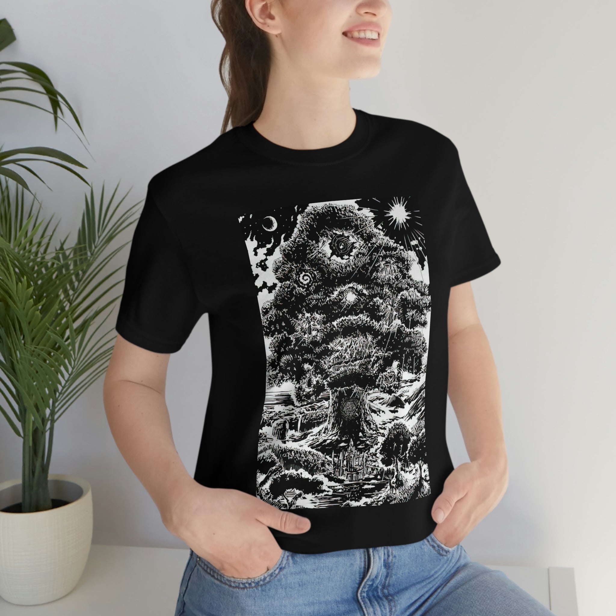 'Tree of Life Tarot Card' Illustration Unisex Jersey T-Shirt